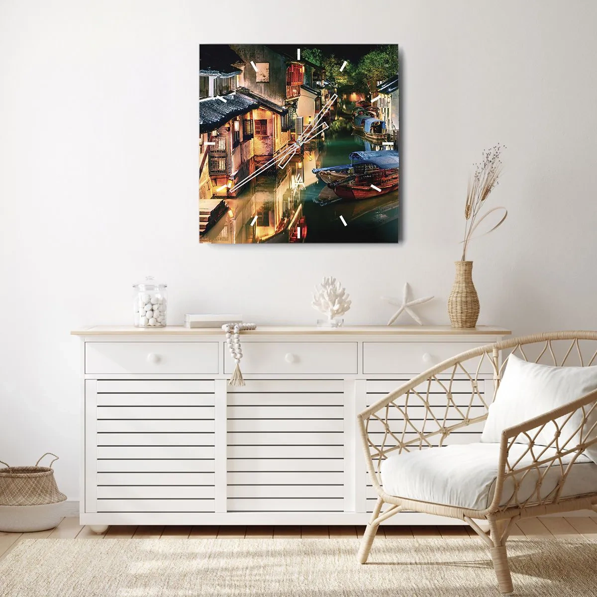 Falióra, Óra - Este egy kínai utcán - 40x40 cm