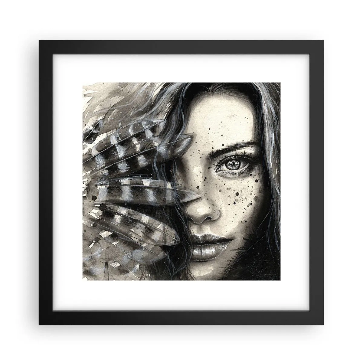 Poszter fehér keretben - Vad gyönyör - 30x30 cm