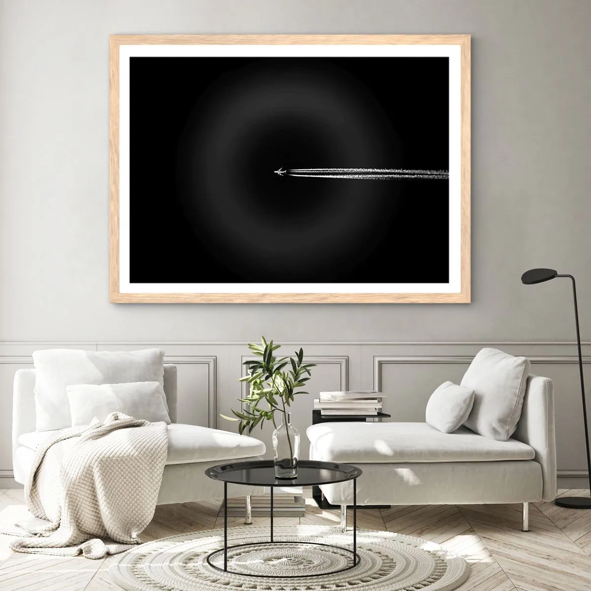 Poszter világos tölgy keretben - Egy másik dimenzióba - 100x70 cm