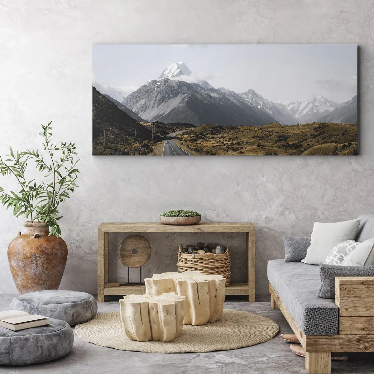 Vászonkép - Út a hegyek szívébe - 100x40 cm