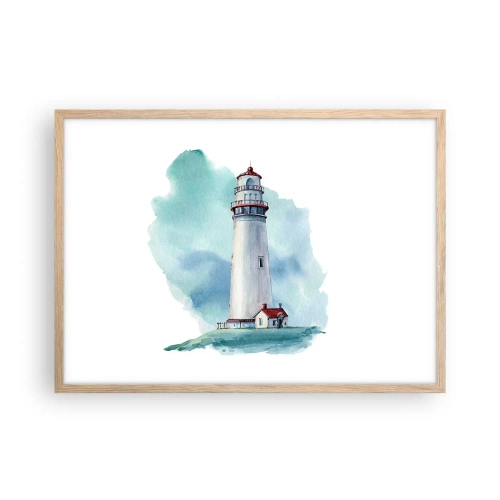 Poszter világos tölgy keretben - A kék szelíd húga - 70x50 cm