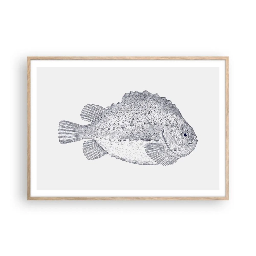 Poszter világos tölgy keretben - A természettudós albumába - 100x70 cm