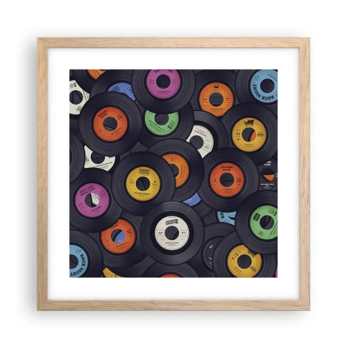 Poszter világos tölgy keretben - A klasszika színei - 40x40 cm