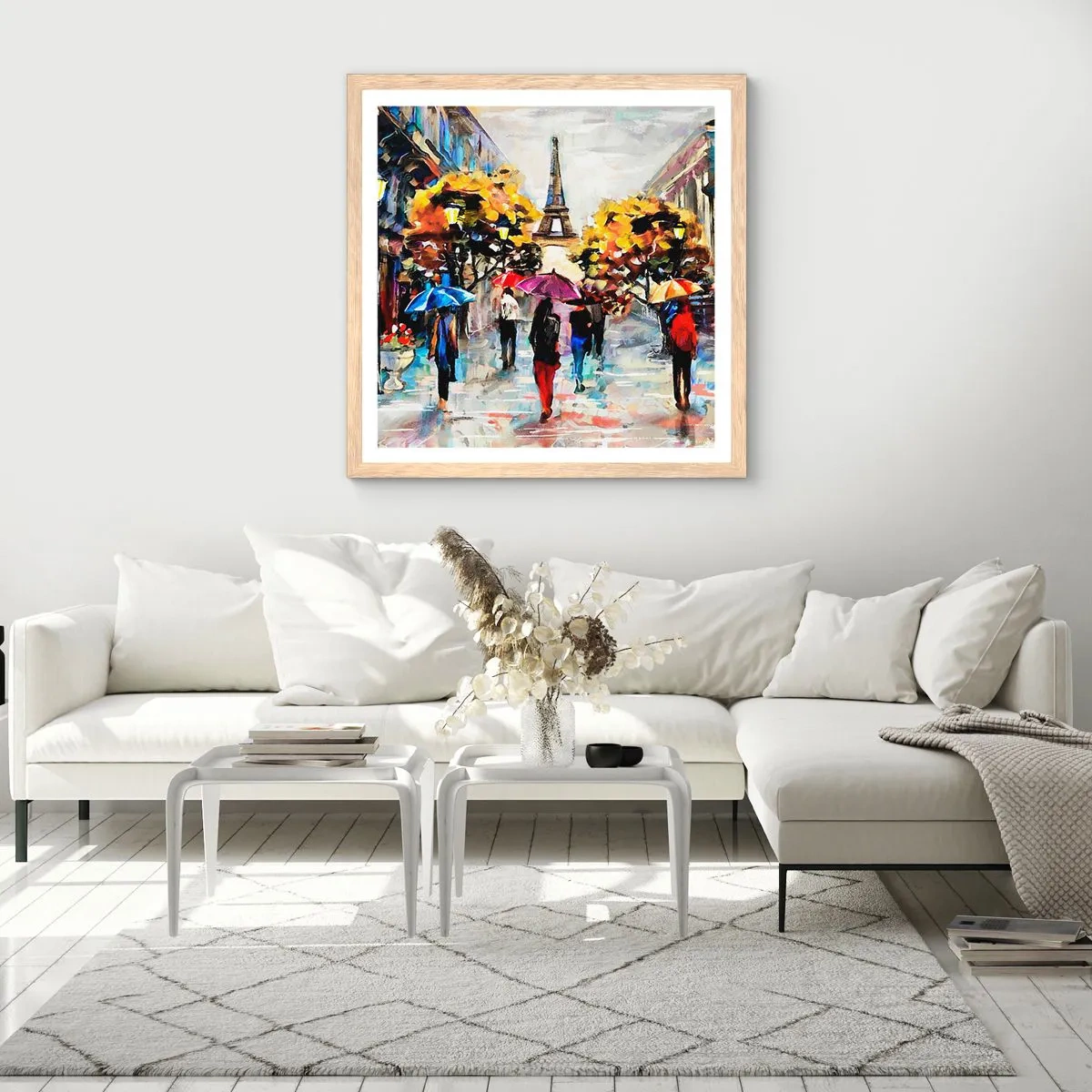 Poszter világos tölgy keretben - Ősszel különösen szép - 50x50 cm