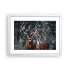 Poszter fekete keretben - Az erdő ura a feleségével - 40x30 cm