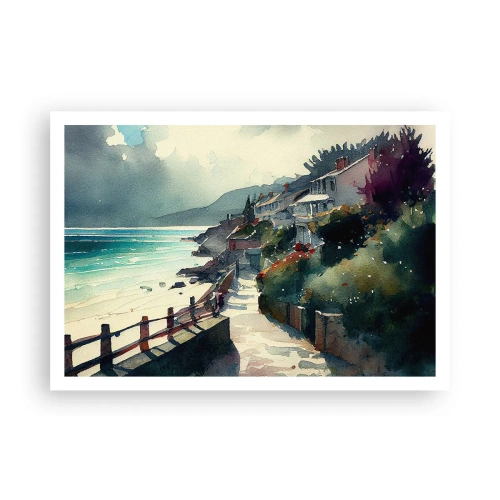 Poszter - Mediterrán város - 100x70 cm