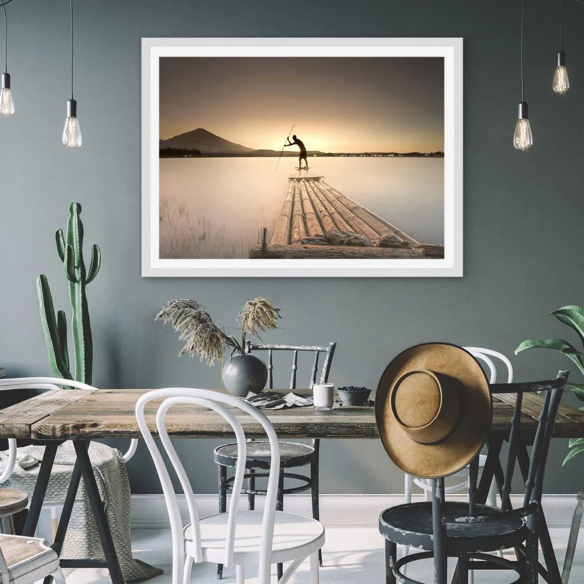 Poszter fekete keretben - Pihenés előtt - 100x70 cm