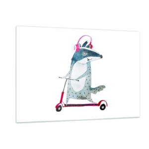 Üveg kép - Borzas örömök - 120x80 cm