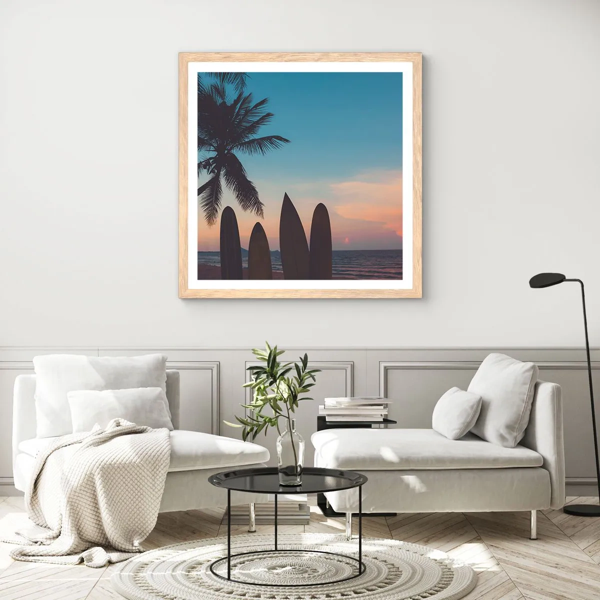 Poszter világos tölgy keretben - Holnap is móká lesz - 30x30 cm