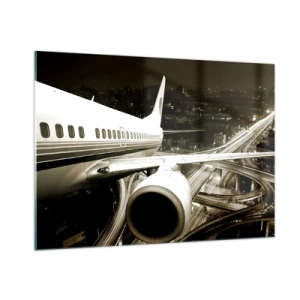 Üveg kép - Felrepülni az éjszakába - 100x70 cm