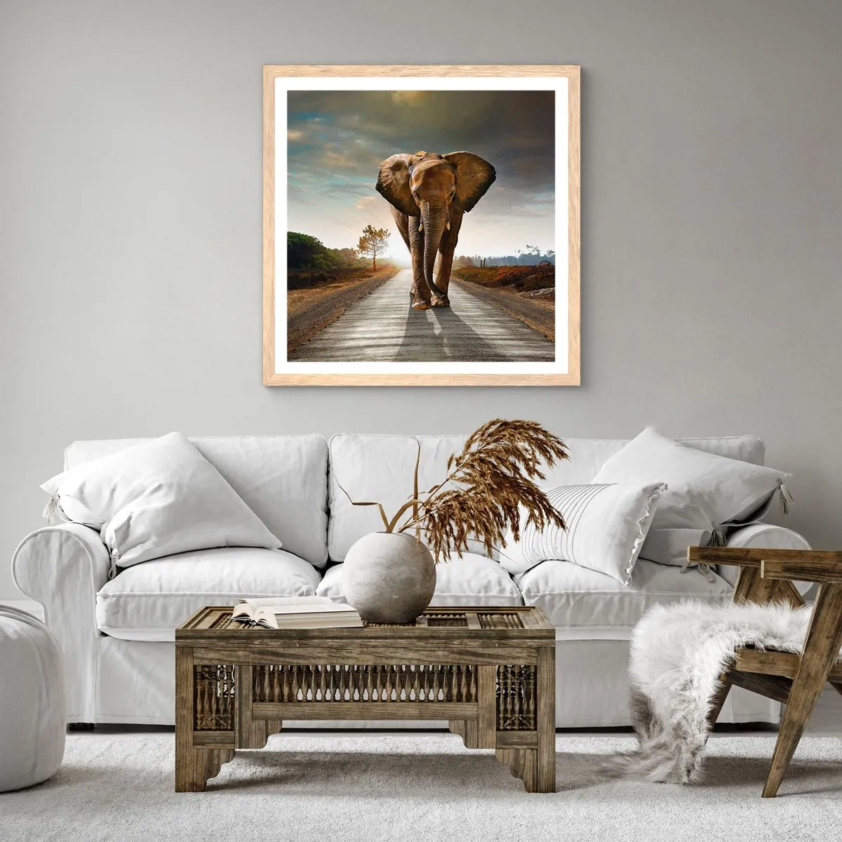 Poszter világos tölgy keretben - És egyáltalán nem porcelánraktárban - 60x60 cm