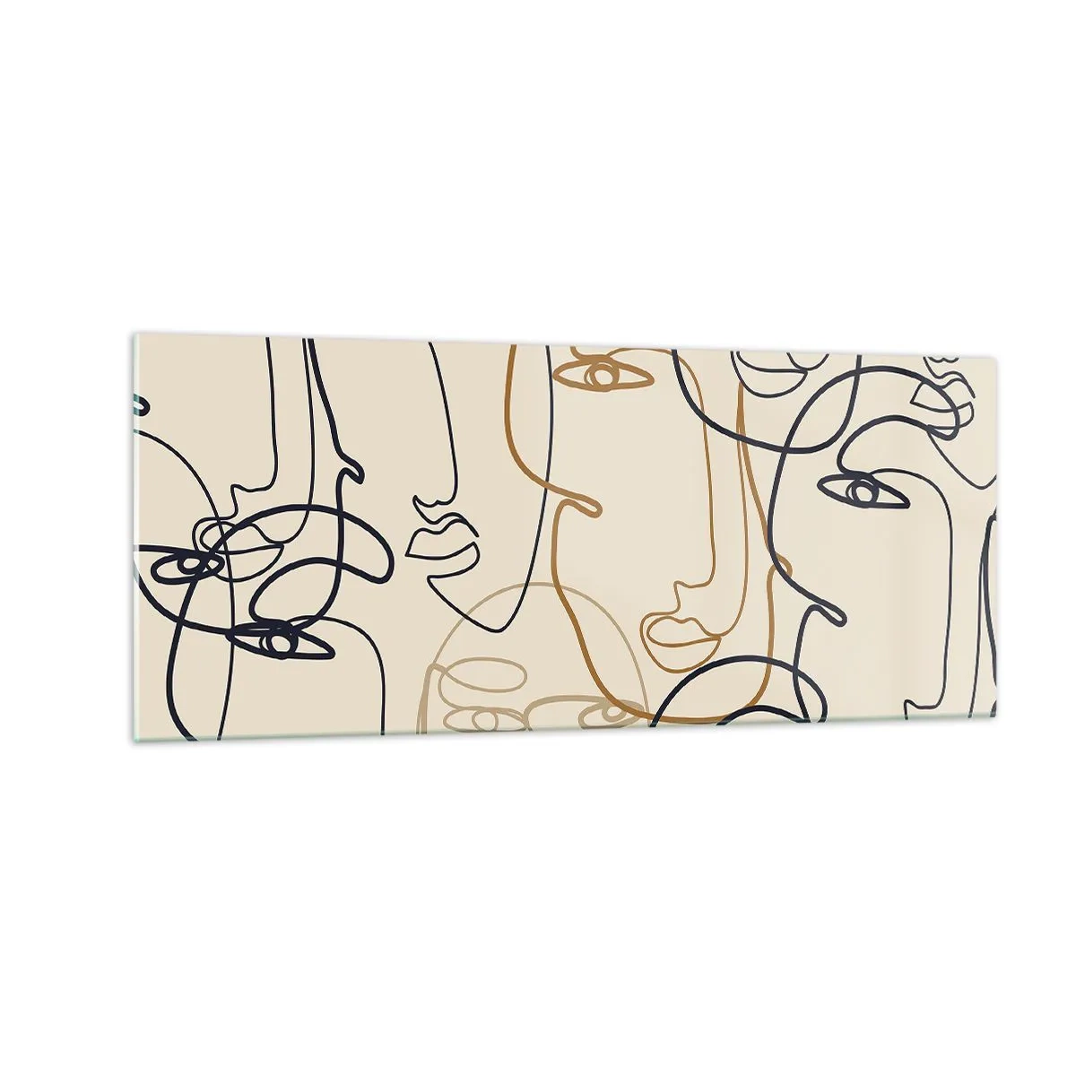 Üveg kép - Többszörös portré  - 100x40 cm