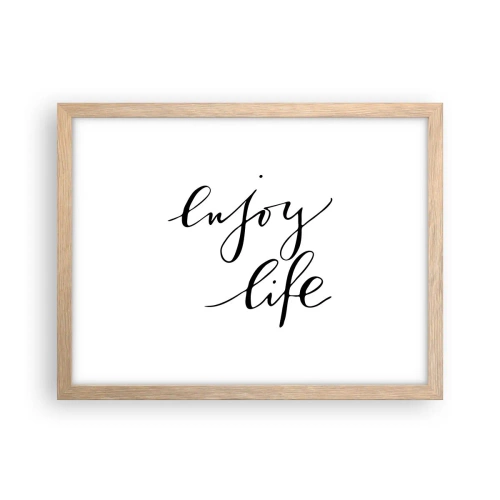 Poszter világos tölgy keretben - Se több… - 40x30 cm