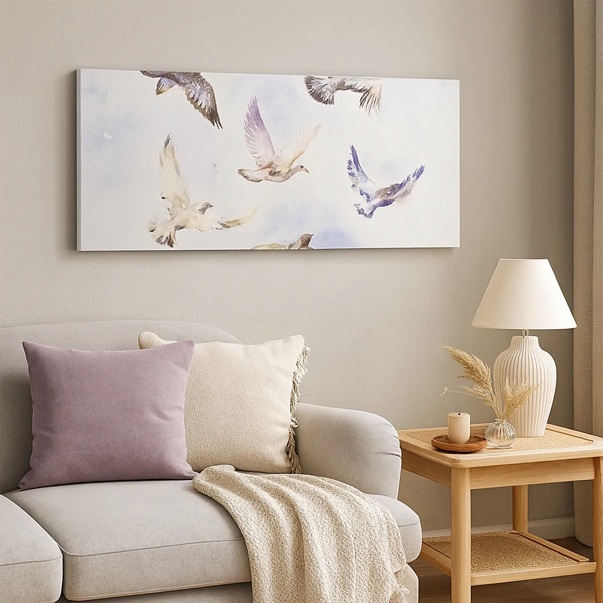 Vászonkép - Szabadság szürkében és kékben - 30x30 cm