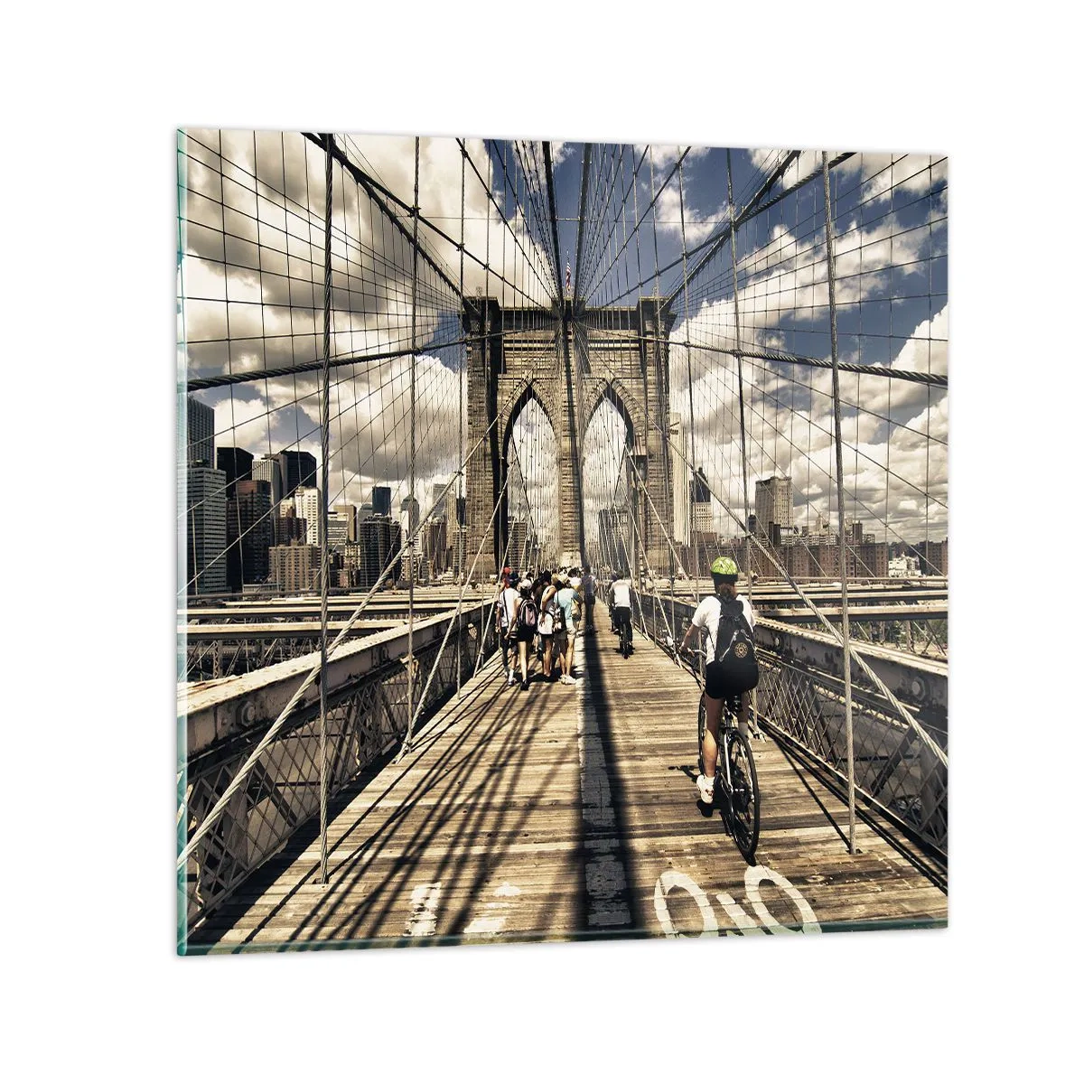 Üveg kép - Egyenesen a város szívébe - 40x40 cm