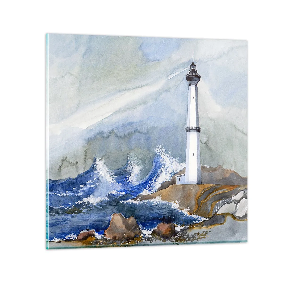 Üveg kép - A sötétséggel és a viharral szemben - 70x70 cm