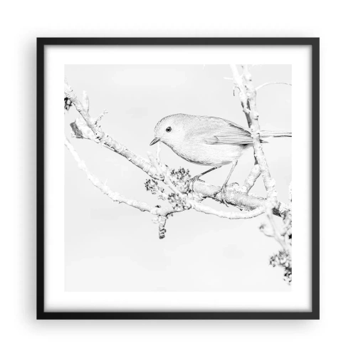 Poszter fehér keretben - Téli reggel - 50x50 cm