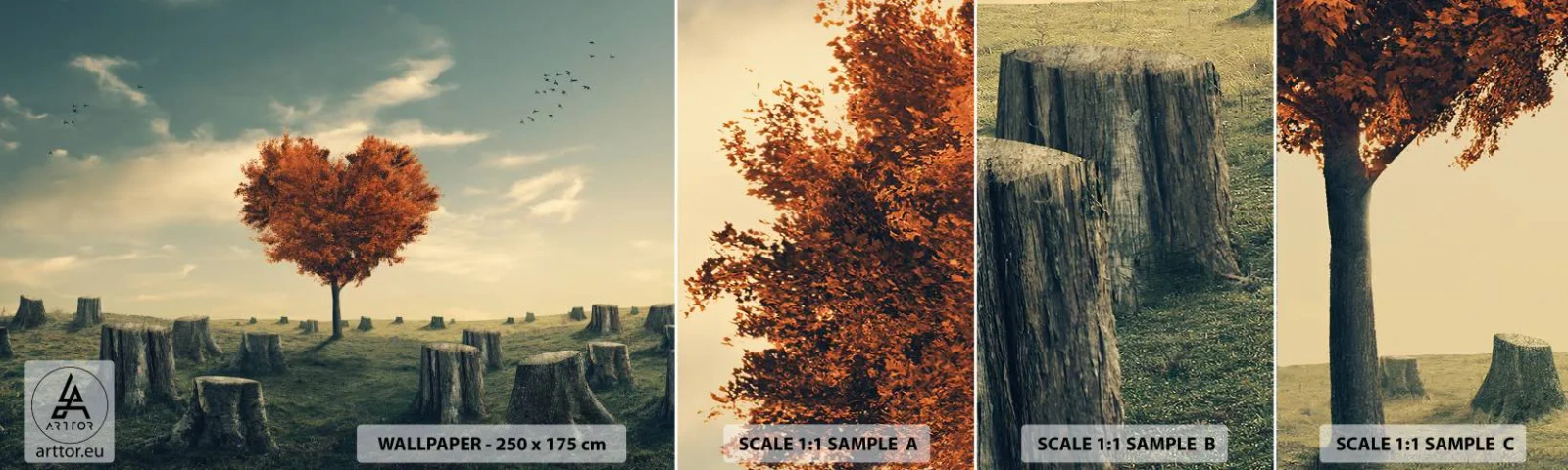 Fotótapéta Minta Standard Eco - Még mindig van remény - Absztrakció, Tájkép, Fa - 100x30 cm