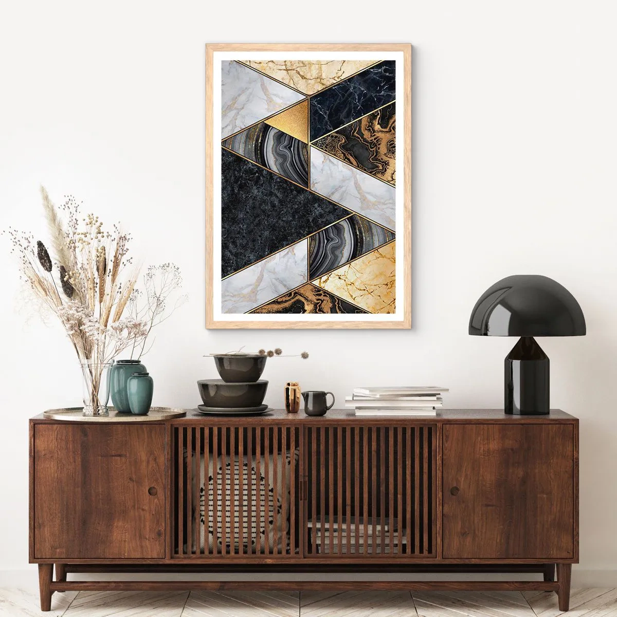 Poszter világos tölgy keretben - Kőről kőre - 70x100 cm