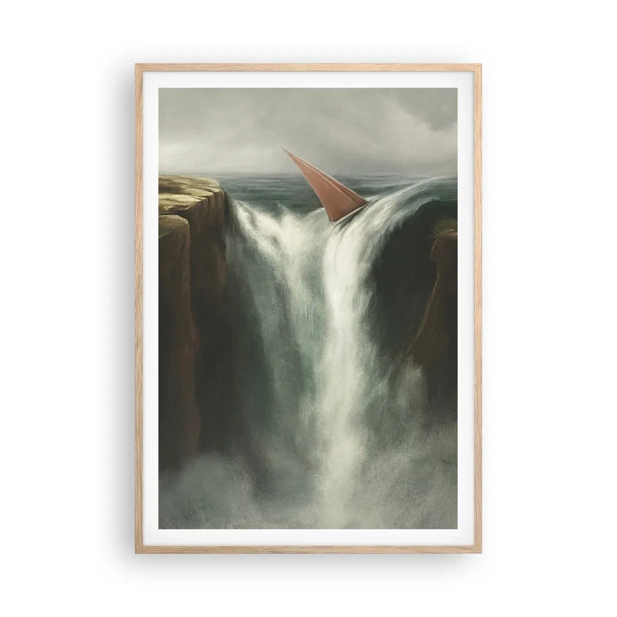 Poszter világos tölgy keretben - Az élet óvatossága - 70x100 cm