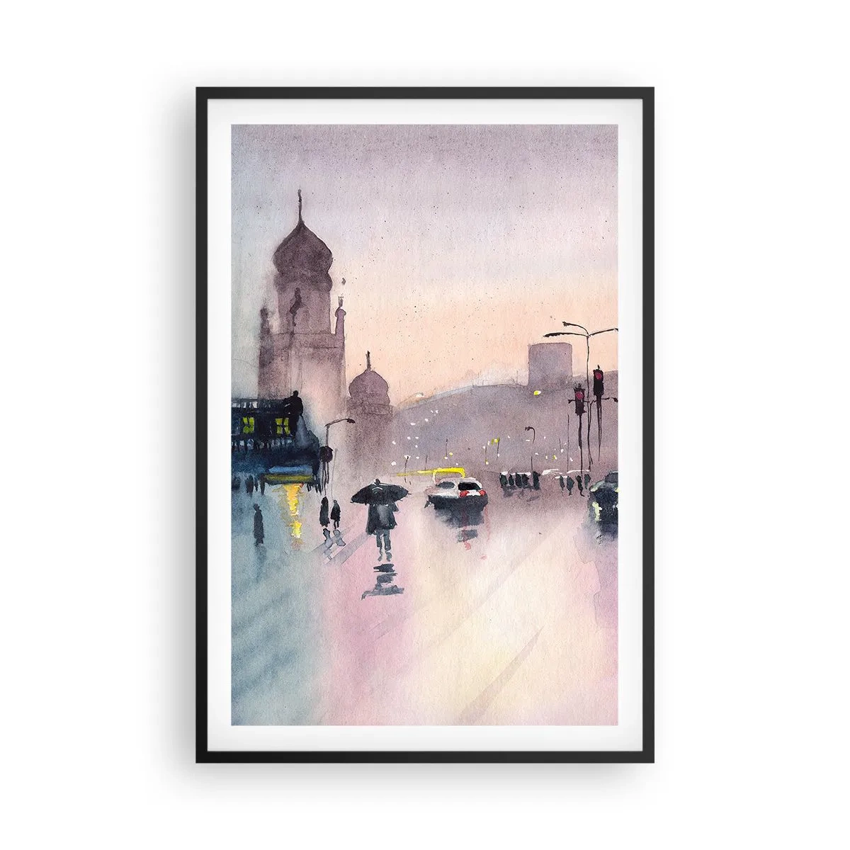 Poszter fehér keretben - Az esős ködben - 61x91 cm
