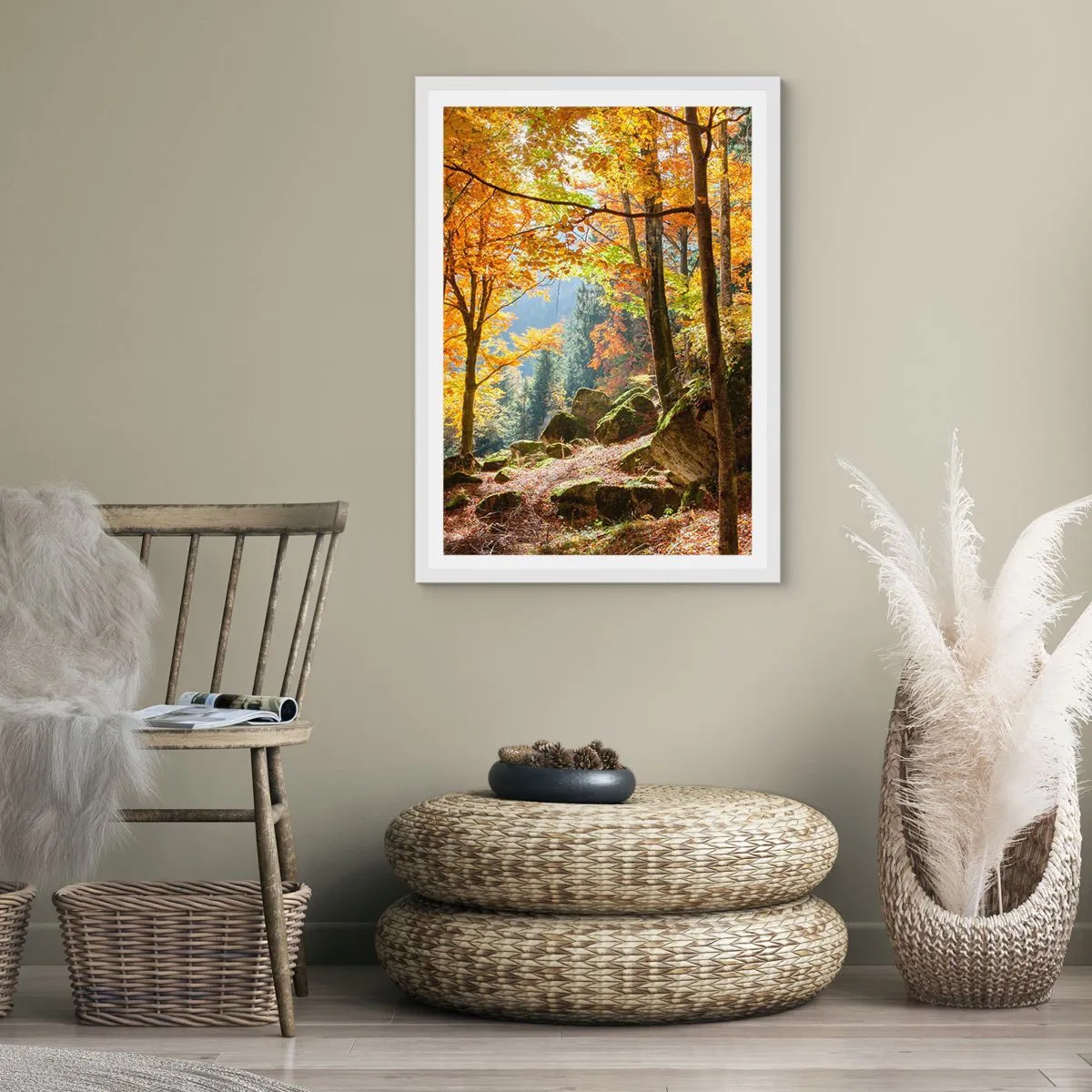 Poszter fekete keretben - Itt az ideje a pihenésnek - 40x50 cm