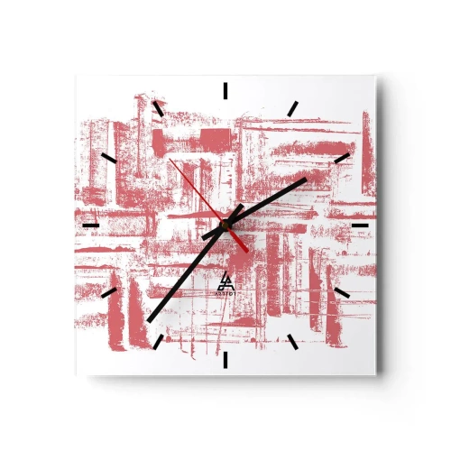Falióra, Óra - A vörös város - 40x40 cm