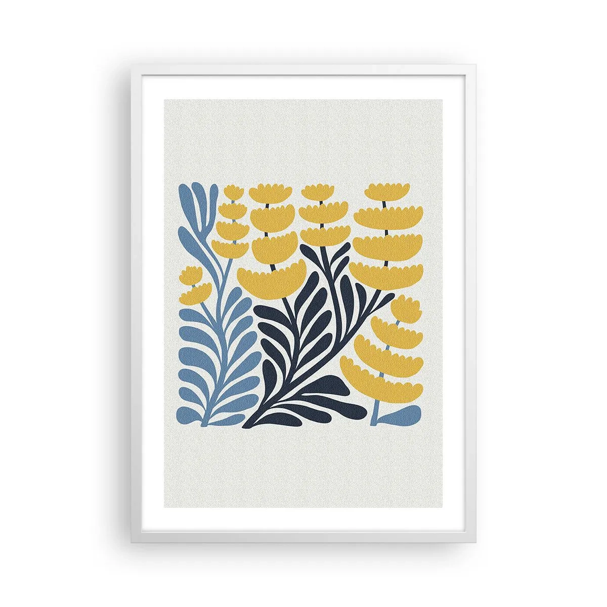 Poszter fekete keretben - Napsütötte virágágyás - 50x70 cm