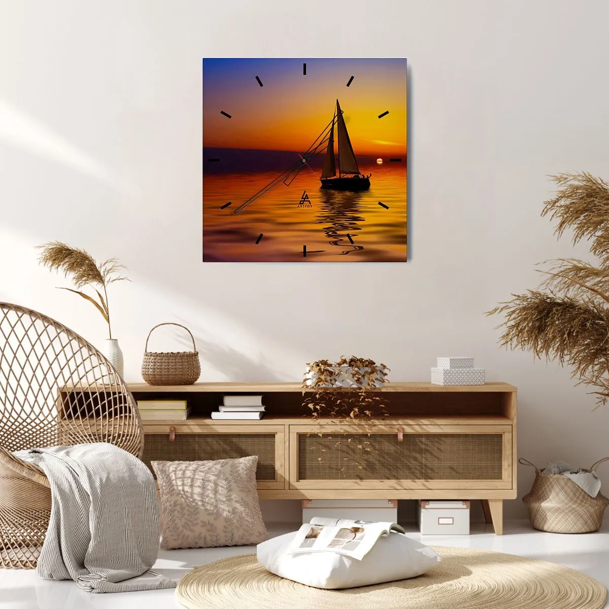 Falióra, Óra - Csendesek a hajnalok... - 30x30 cm