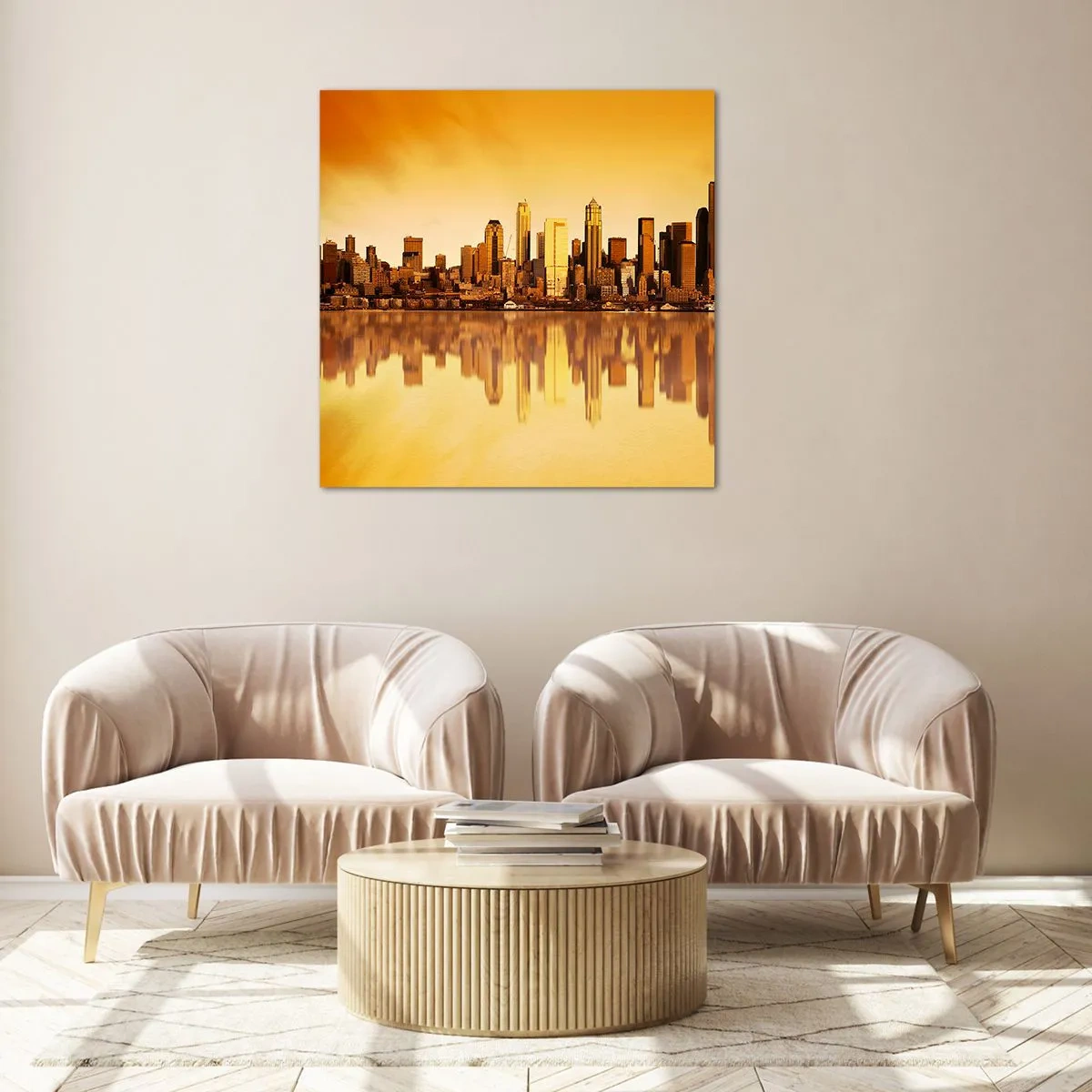 Üveg kép - A metropolisz csendje - 50x50 cm