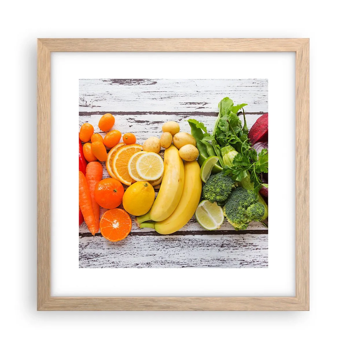 Poszter világos tölgy keretben - Ez nem elég? - 30x30 cm