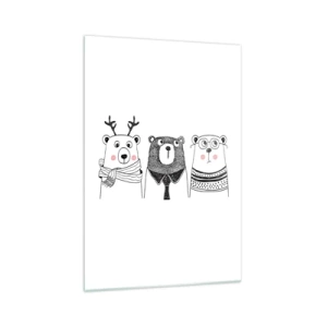 Üveg kép - Maci, macika és mackó - 70x100 cm