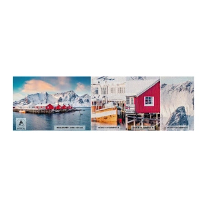 Fotótapéta Minta Premium Canvas - Északi zug - Tájkép, Norvégia, Lofoten - 100x30 cm