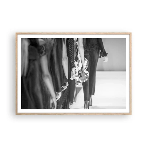 Poszter világos tölgy keretben - Stílusos felvonulás - 100x70 cm