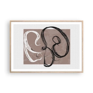 Poszter világos tölgy keretben - Kompozíció - a teljesség keresése - 100x70 cm