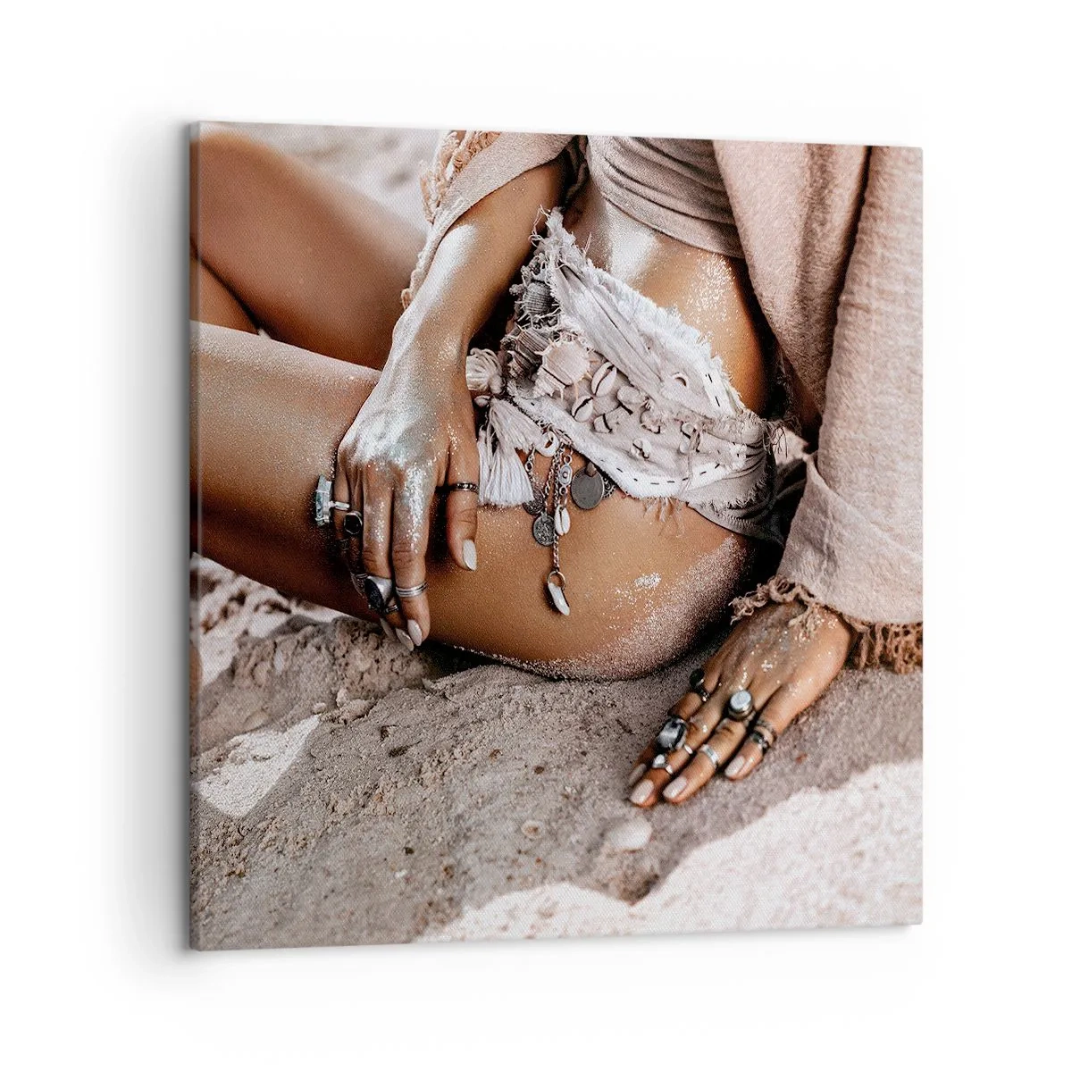 Vászonkép - A hullámok vetettek partra? - 50x50 cm