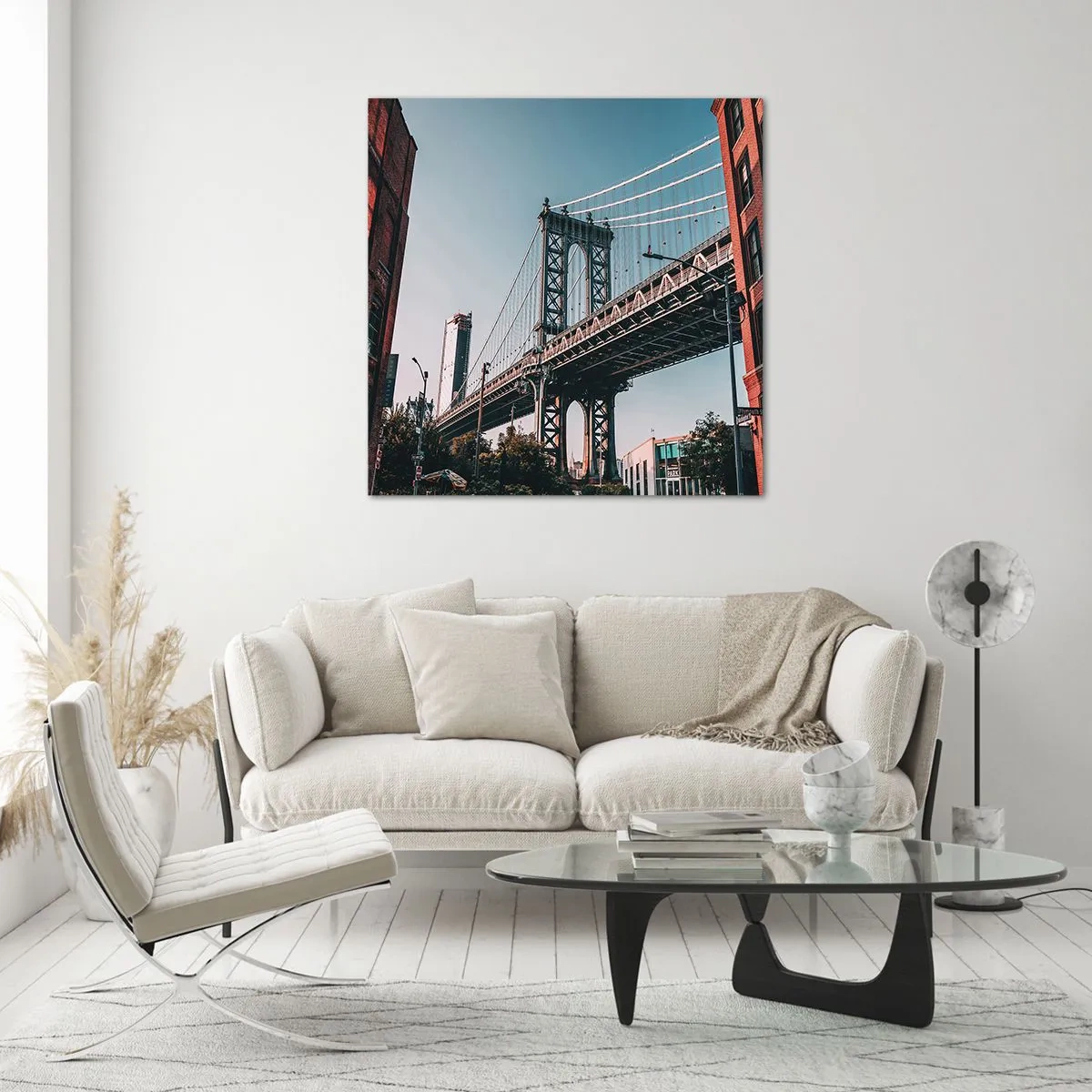 Üveg kép - A város hullámai fölött - 70x70 cm