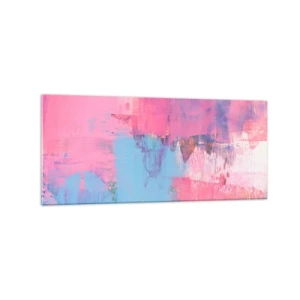 Üveg kép - Rózsaszín, kék és egy csipetnyi fény - 120x50 cm