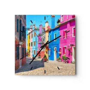 Falióra, Óra - Város "A papagájoknál" - 30x30 cm