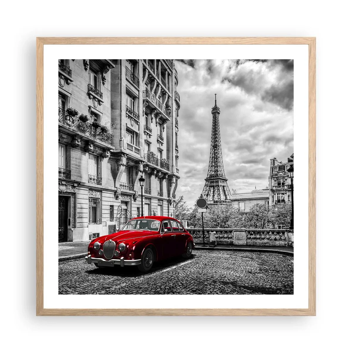 Poszter világos tölgy keretben - Ragadozó a városban - 60x60 cm