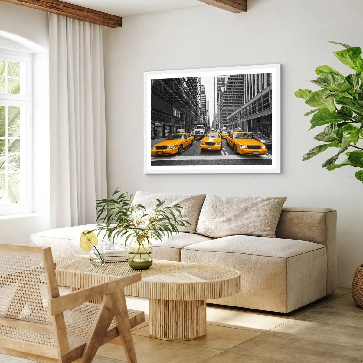 Poszter fekete keretben - Mi színezzük a várost - 70x50 cm