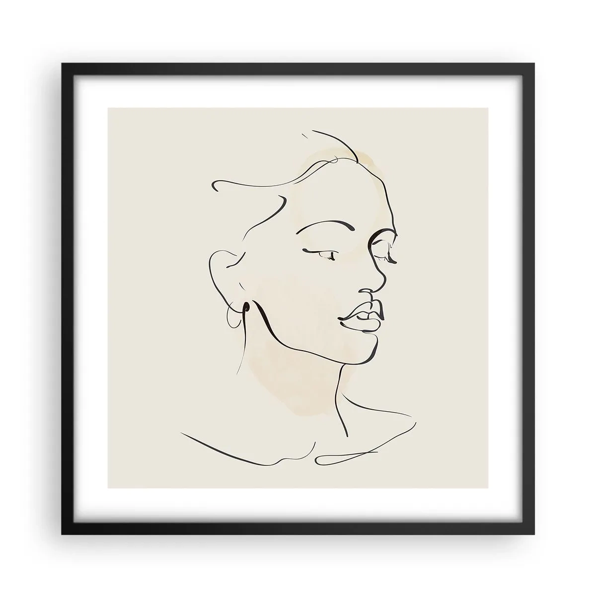 Poszter fehér keretben - Bizonyos vonallal - 50x50 cm