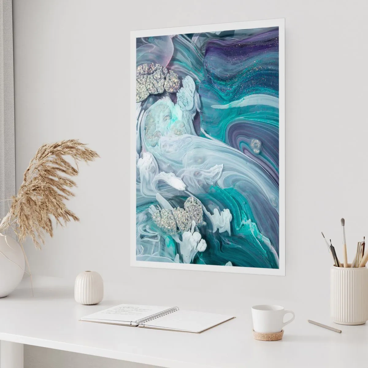 Poszter - Kék áramlatok - 70x100 cm