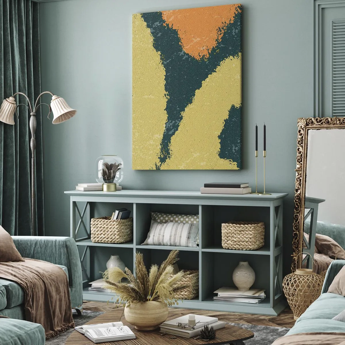 Vászonkép - Absztrakció - lassú mozgás - 45x80 cm