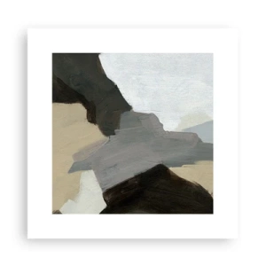 Poszter - Absztrakció: a szürke elválasztásai - 30x30 cm
