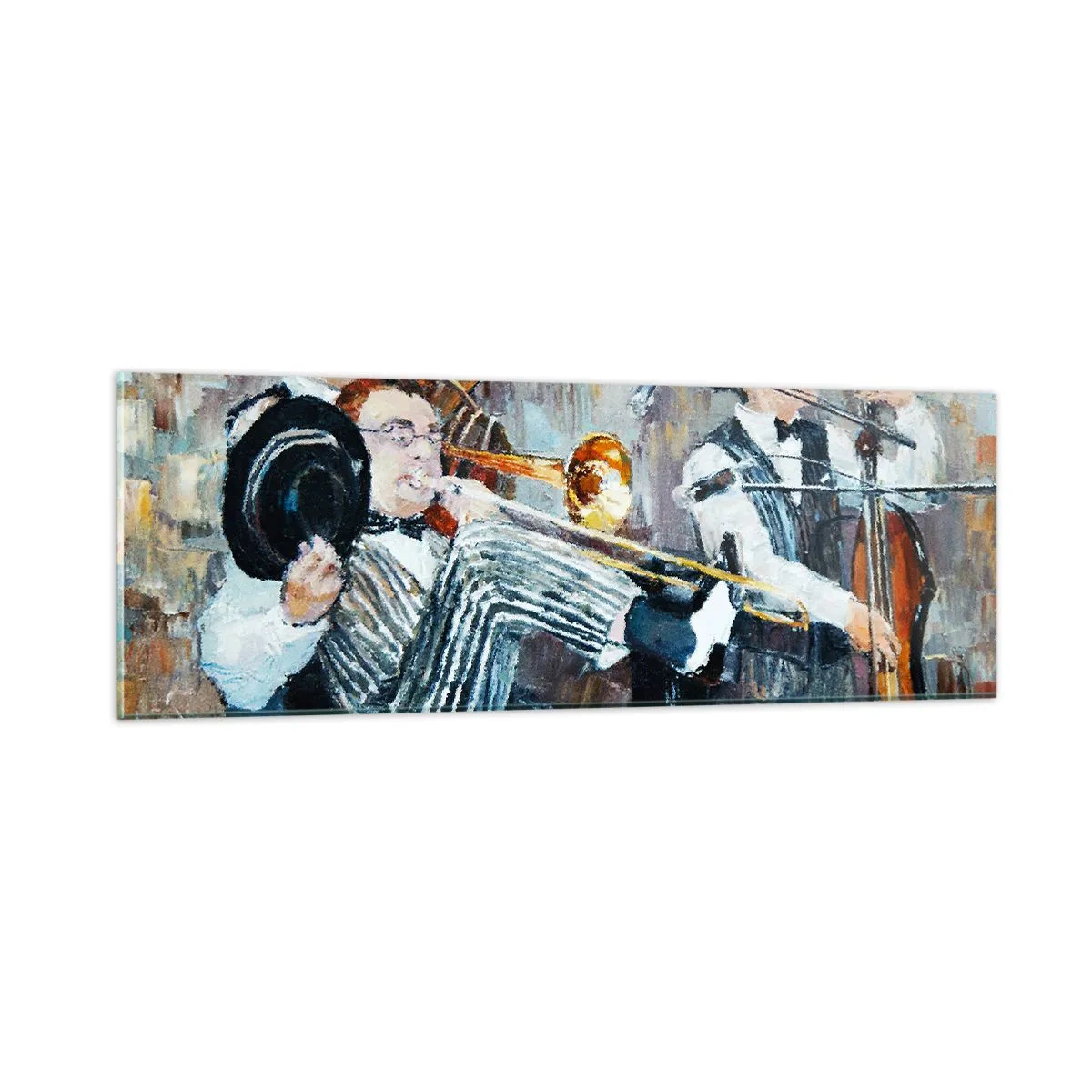 Üveg kép - Az egész jazz - 90x30 cm