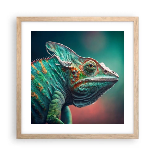 Poszter világos tölgy keretben - Látsz engem? Nem jó... - 40x40 cm