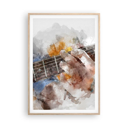 Poszter világos tölgy keretben - Költészet a húrok között - 70x100 cm