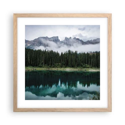 Poszter világos tölgy keretben - Csitt, csit, ne zavard fel az állóvizet... - 40x40 cm