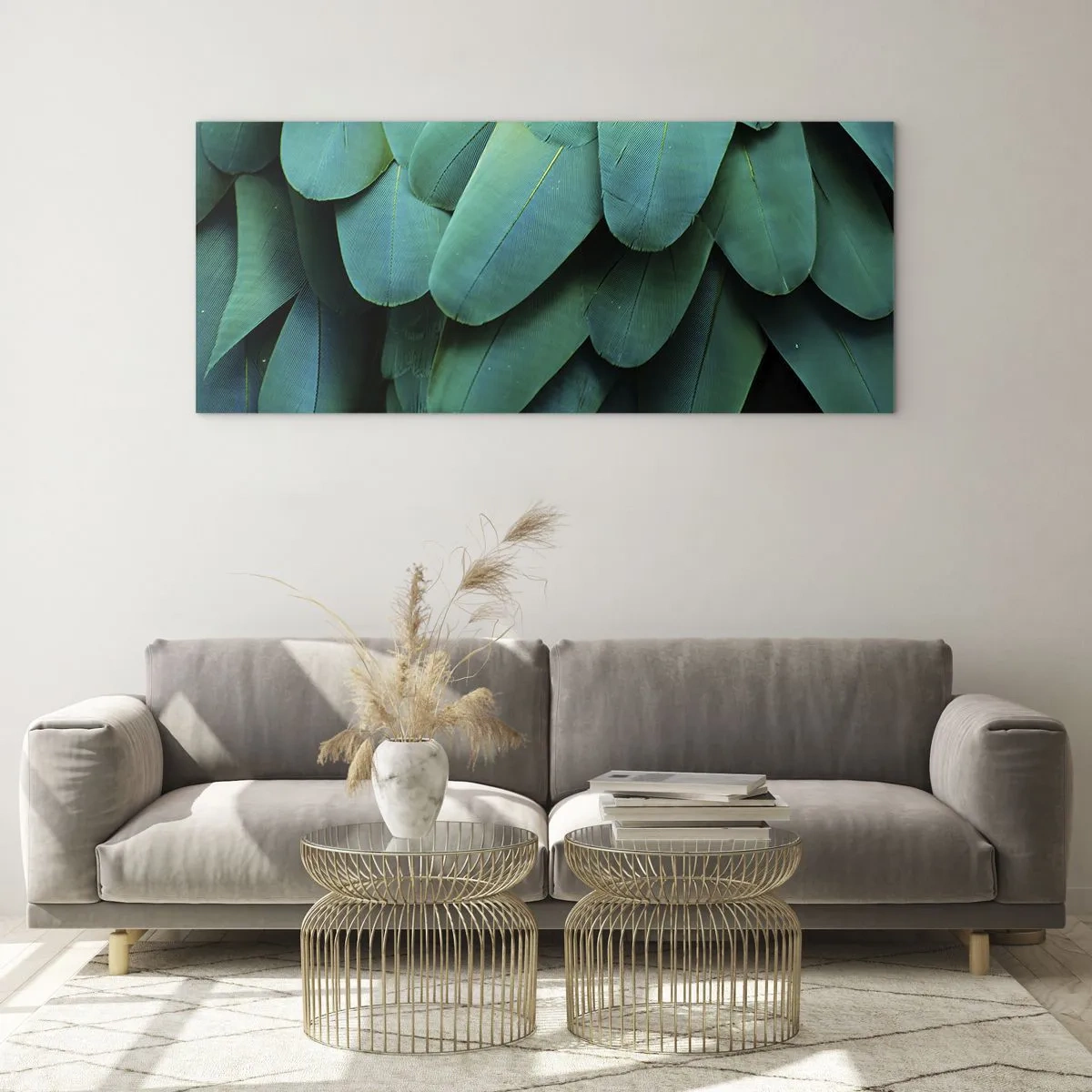Üveg kép - A papagájtermészet precizitása - 100x40 cm